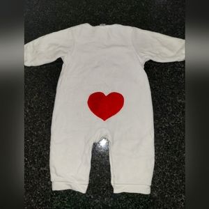 Baby Gap velvet body suit with heart on the butt. Size 3-6months